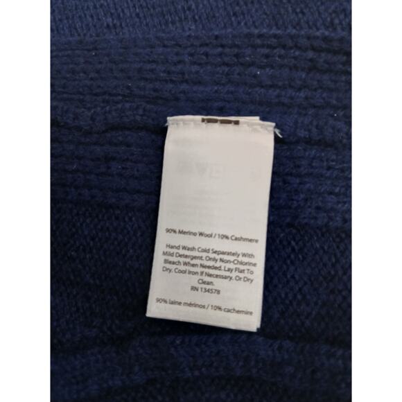 Vineyard Vines Wool Cashmere Oversized V-neck Beach Sweater Short Sleeve XS/S - Picture 7 of 11